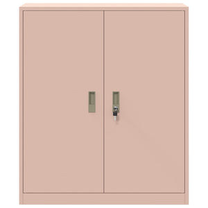 Rosa Aktenschrank, Stahl, 90x40x105 cm