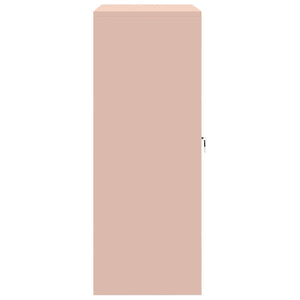 Rosa Aktenschrank, Stahl, 90x40x105 cm
