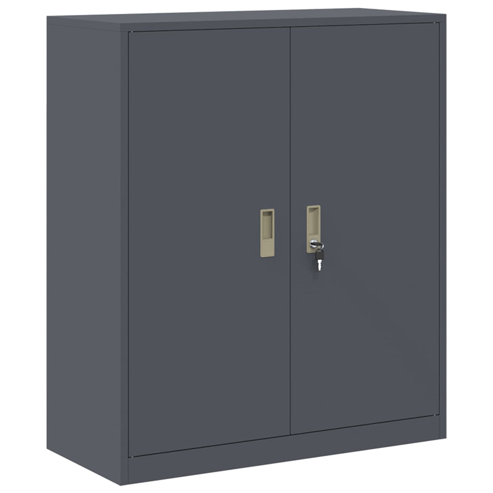 Aktenschrank Anthrazit Stahl 90x40x105cm