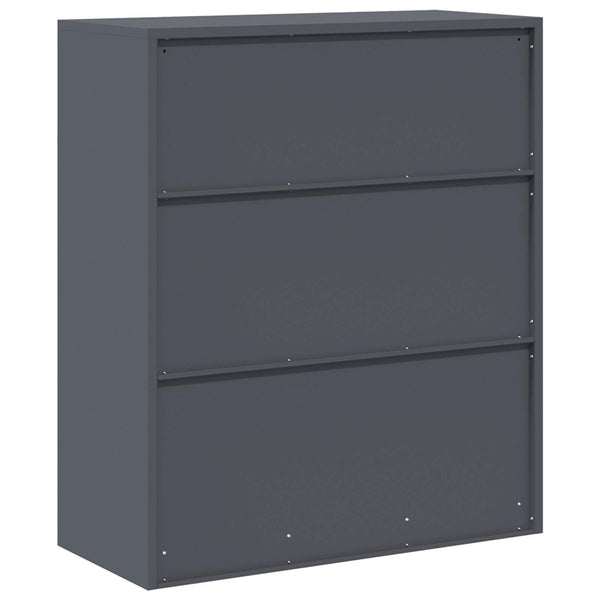 Aktenschrank Anthrazit Stahl 90x40x105cm