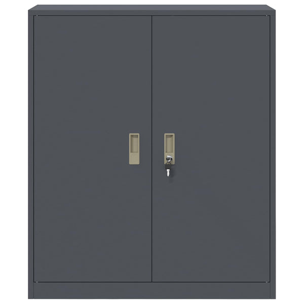 Aktenschrank Anthrazit Stahl 90x40x105cm