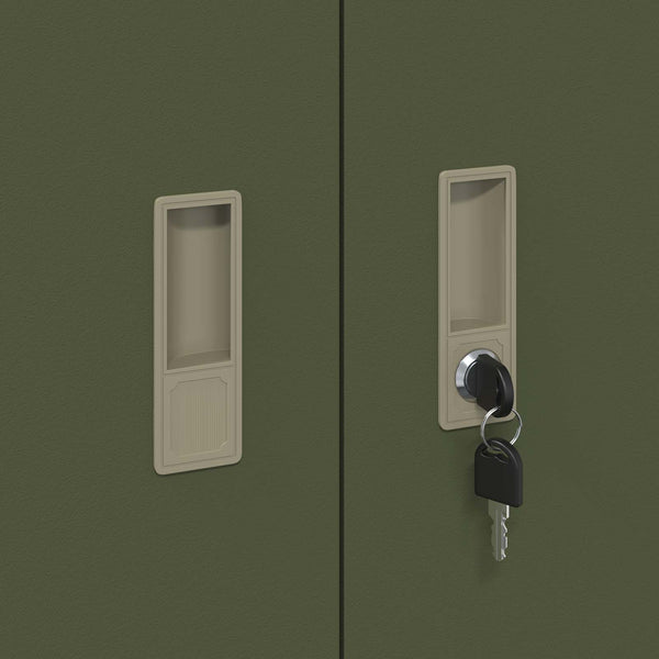 Aktenschrank Olive Grün Stahl 90x40x105 cm