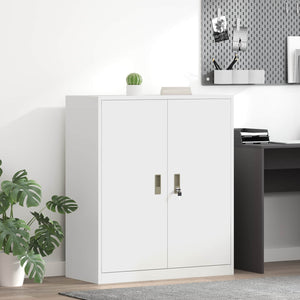 Weißer Stahlschrank, 90x40x105 cm