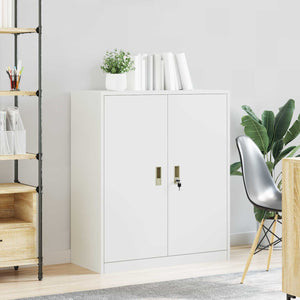 Weißer Stahlschrank, 90x40x105 cm