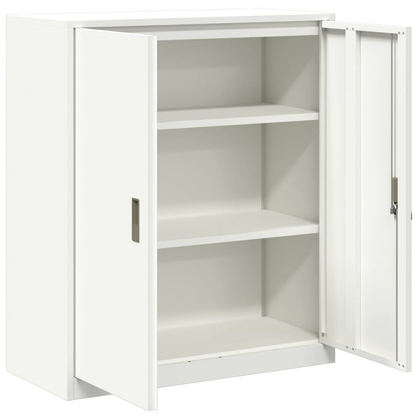 Weißer Stahlschrank, 90x40x105 cm