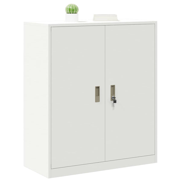 Weißer Stahlschrank, 90x40x105 cm