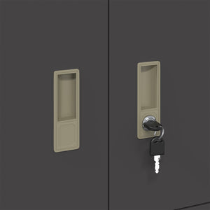 Schwarzer Stahlschrank, 80x40x40 cm