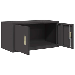Schwarzer Stahlschrank, 80x40x40 cm