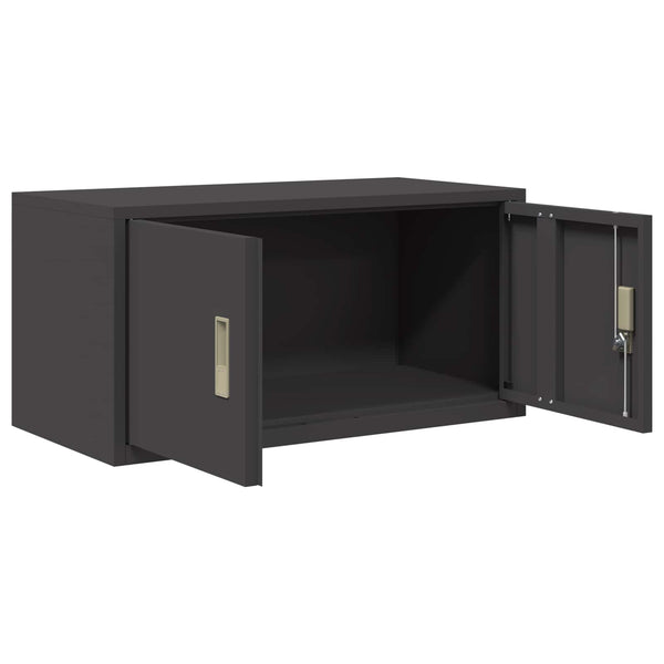 Schwarzer Stahlschrank, 80x40x40 cm