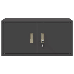Schwarzer Stahlschrank, 80x40x40 cm