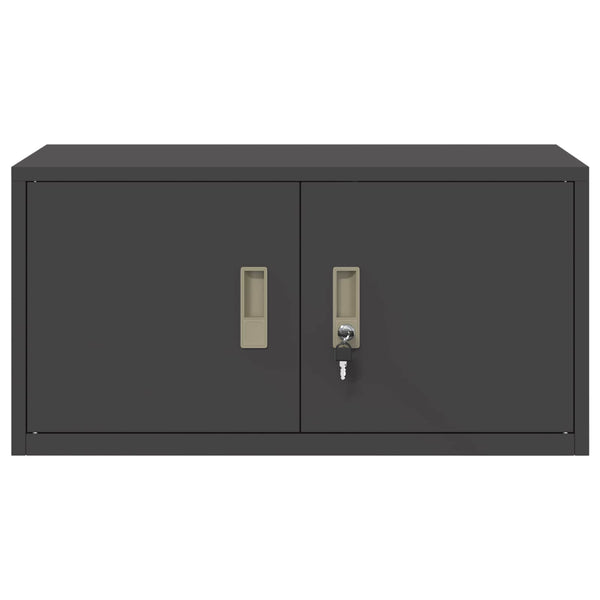 Schwarzer Stahlschrank, 80x40x40 cm