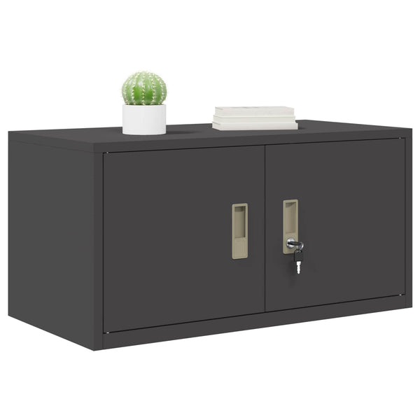 Schwarzer Stahlschrank, 80x40x40 cm