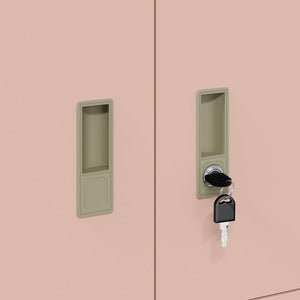 Rosa Aktenschrank Stahl – 80x40x40cm