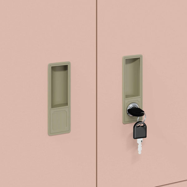 Rosa Aktenschrank Stahl – 80x40x40cm