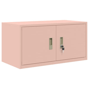 Rosa Aktenschrank Stahl – 80x40x40cm