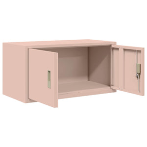 Rosa Aktenschrank Stahl – 80x40x40cm