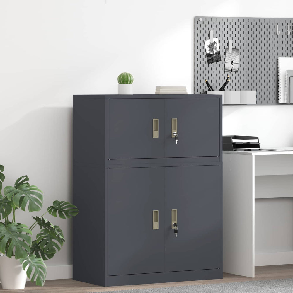 Aufbewahrungsschrank Anthrazit Stahl 80x40x40cm