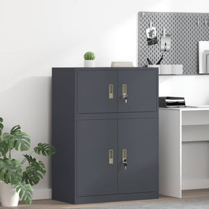 vidaXL Armoire de rangement anthracite 80 x 40 x 40 cm acier
