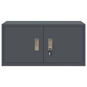 vidaXL Armoire de rangement anthracite 80 x 40 x 40 cm acier