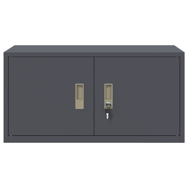 vidaXL Armoire de rangement anthracite 80 x 40 x 40 cm acier