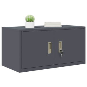 vidaXL Armoire de rangement anthracite 80 x 40 x 40 cm acier