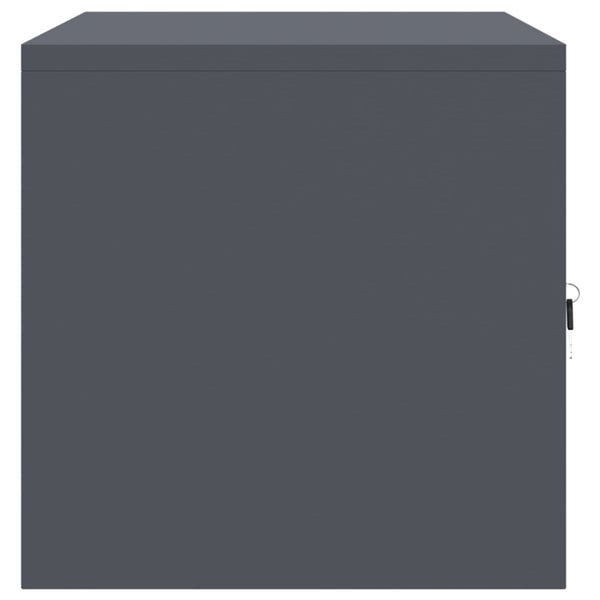 vidaXL Armoire de rangement anthracite 80 x 40 x 40 cm acier