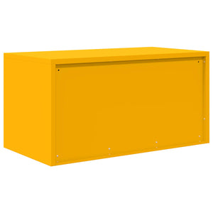 Senfgelber Stahlschrank, 80x40x40 cm