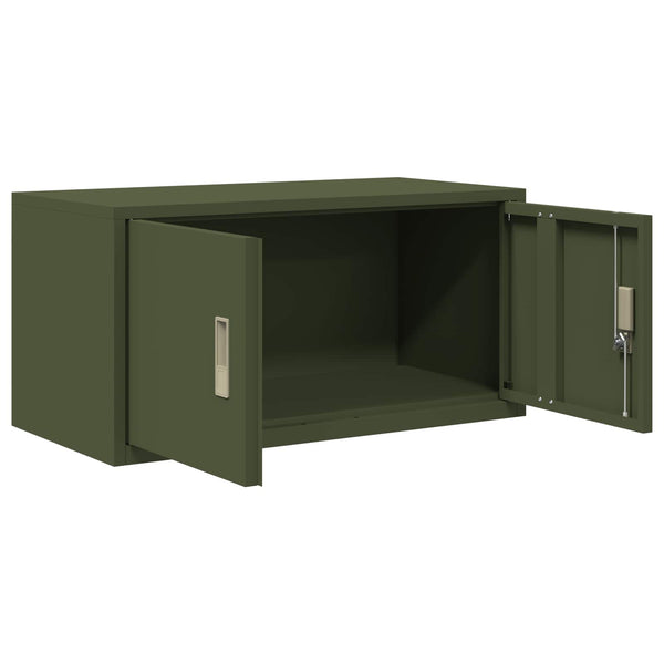 Stahl Aufbewahrungsschrank Olive Grün 80cm
