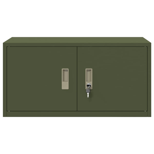 Stahl Aufbewahrungsschrank Olive Grün 80cm