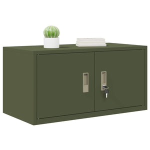 Stahl Aufbewahrungsschrank Olive Grün 80cm