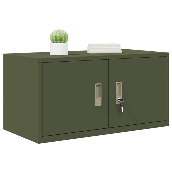 Stahl Aufbewahrungsschrank Olive Grün 80cm