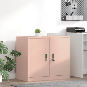 Rosa Aktenschrank Stahl 80x40x70cm