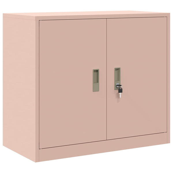 Rosa Aktenschrank Stahl 80x40x70cm