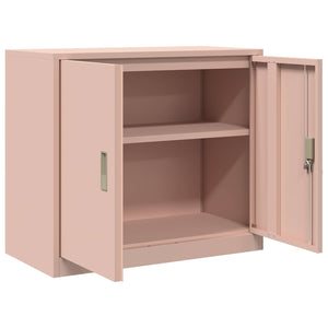 Rosa Aktenschrank Stahl 80x40x70cm