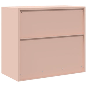 Rosa Aktenschrank Stahl 80x40x70cm