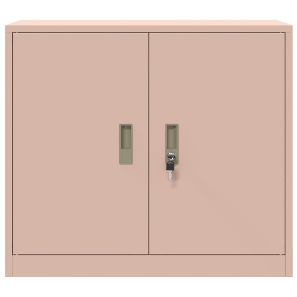 Rosa Aktenschrank Stahl 80x40x70cm