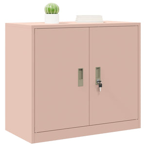 Rosa Aktenschrank Stahl 80x40x70cm