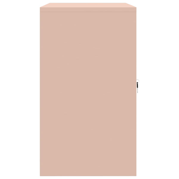Rosa Aktenschrank Stahl 80x40x70cm