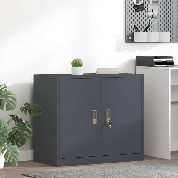 Aktenschrank Anthrazit Stahl 80x40x70cm