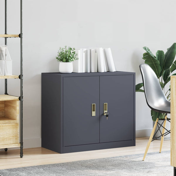 Aktenschrank Anthrazit Stahl 80x40x70cm