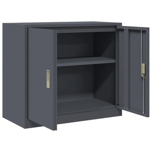 Aktenschrank Anthrazit Stahl 80x40x70cm