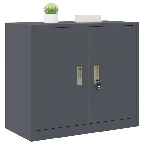 Aktenschrank Anthrazit Stahl 80x40x70cm