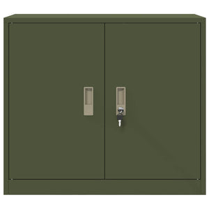 Aktenschrank Olive Grün Stahl 80x40x70 cm