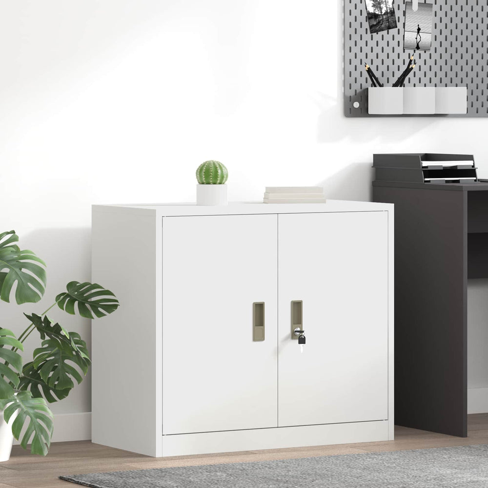 Weißer Stahlschrank, 80 cm