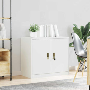 Weißer Stahlschrank, 80 cm