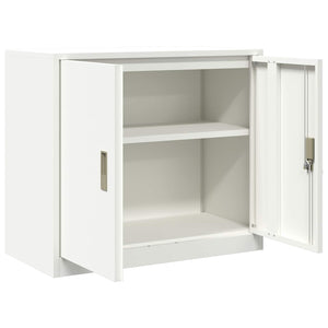 Weißer Stahlschrank, 80 cm