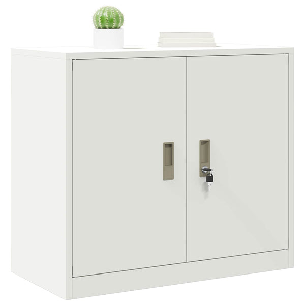 Weißer Stahlschrank, 80 cm