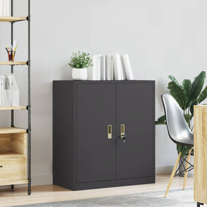 Stahlschrank Schwarz, 80x40x90 cm