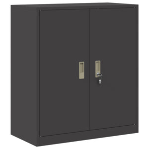 Stahlschrank Schwarz, 80x40x90 cm