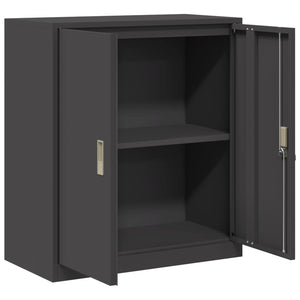 Stahlschrank Schwarz, 80x40x90 cm